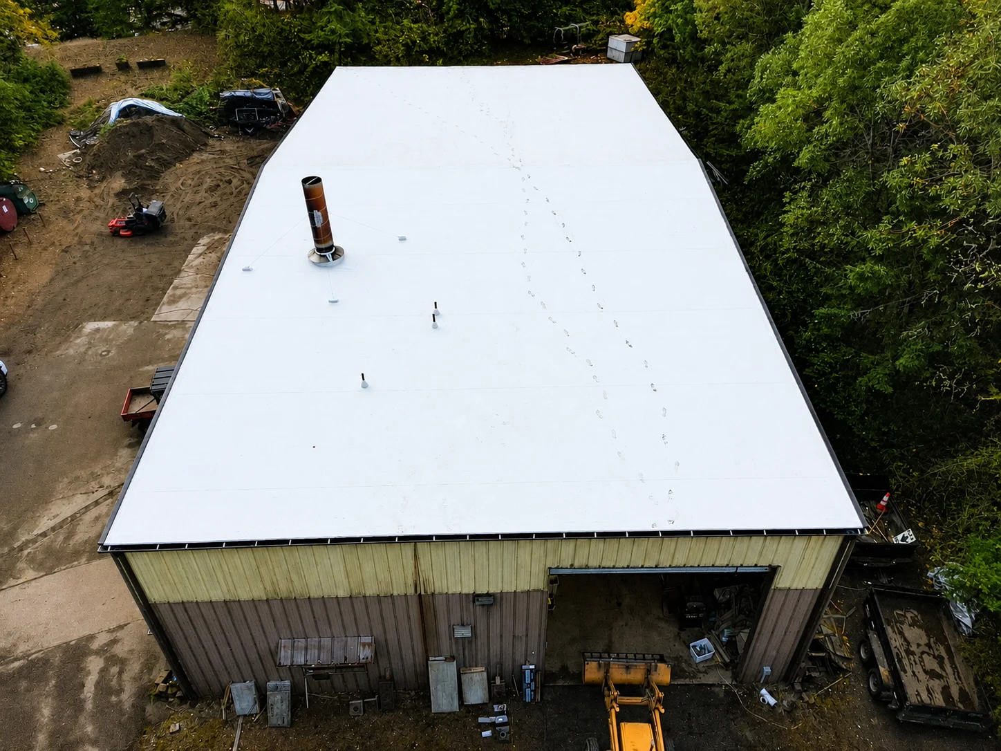 Commercial TPO single-ply membrane roof installed by Washington Weather Shield